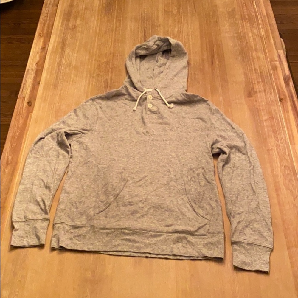 JCrew thermal two button light weight hoodie
